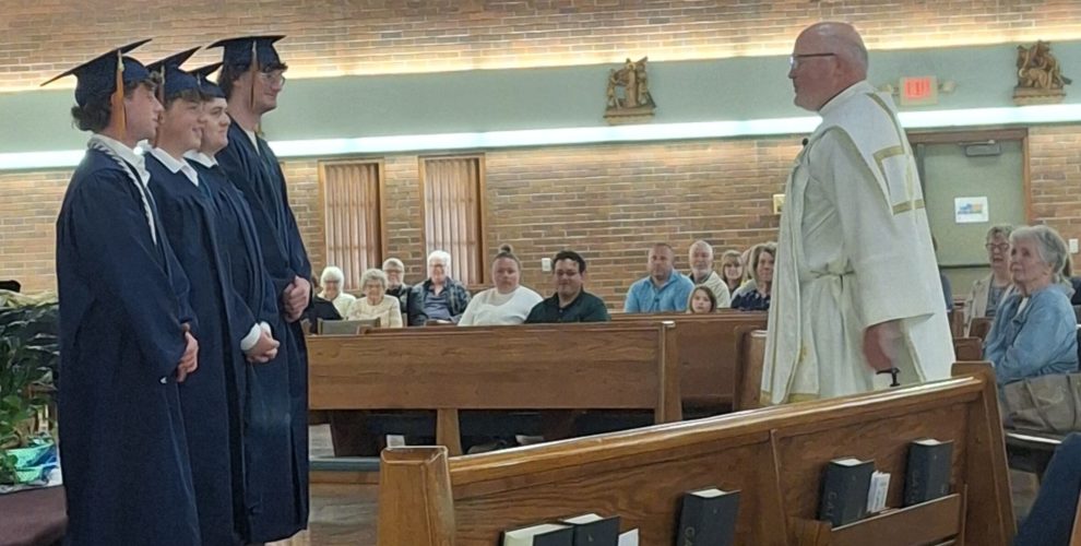 The Class of 2025 received a special blessing at Mass this morning.  Good luck young men, and God be...