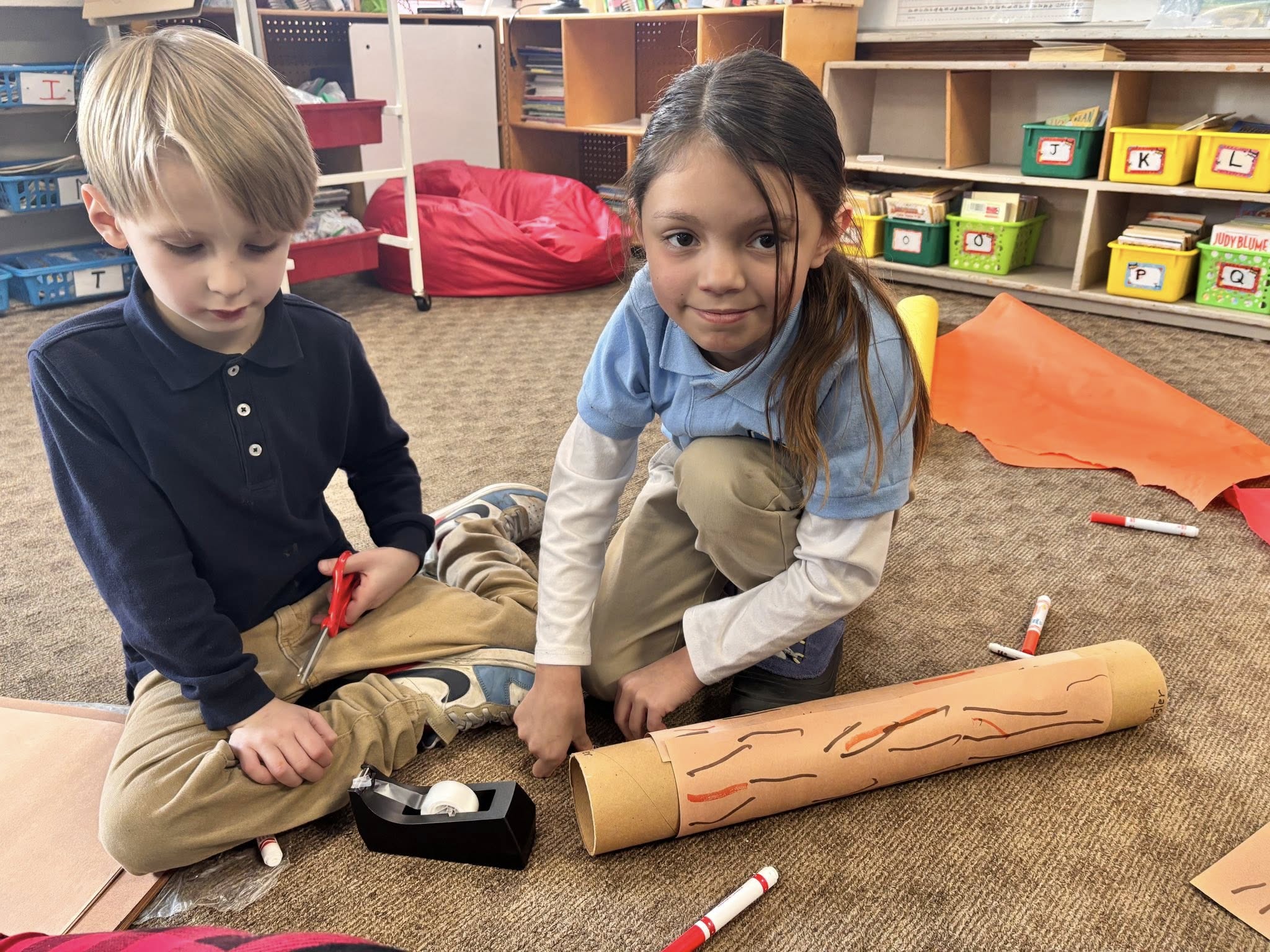 Students learning at Holy Rosary Catholic School near Davison Michigan