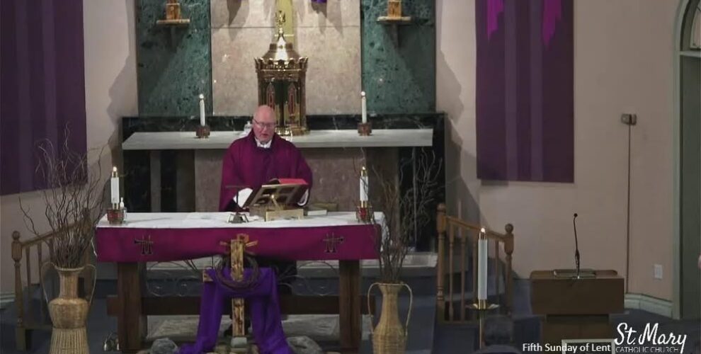 Today's live stream of Mass starts at 11 on the websites and the link below:...