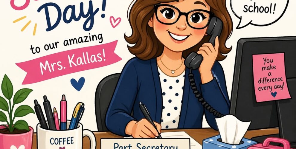 Happy Secretary’s Day to our amazing Mrs. Kallas...