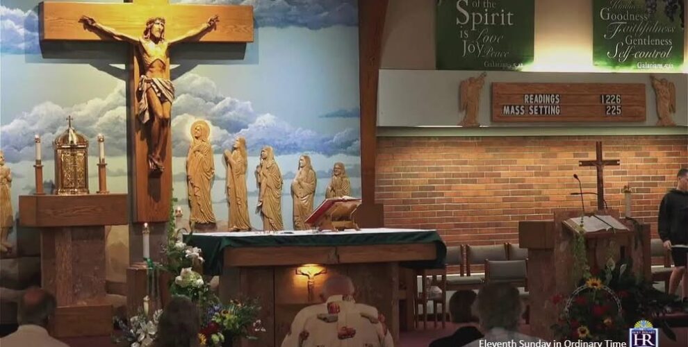 Today's Mass is streaming live at 9 on the websites and the link below....