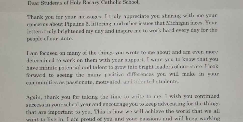 Our 2nd and 3rd graders put their social studies learning into action by writing letters to Michiga...