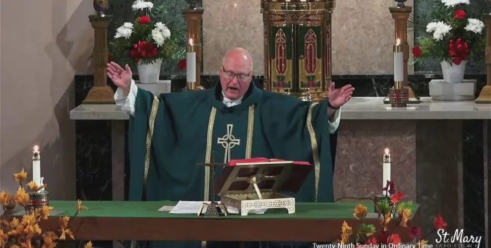 Today's Mass is on the websites and the link below:...